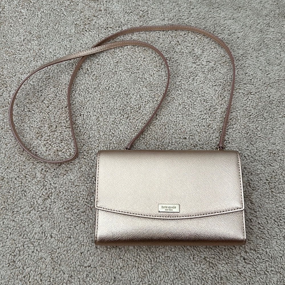 Kate Spade cross body bag rose gold